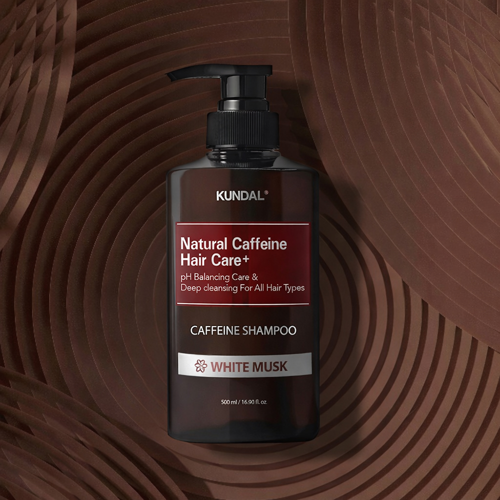 KUNDAL Caffeine Sampon White Musk - curatare si hidratare, 500 ml