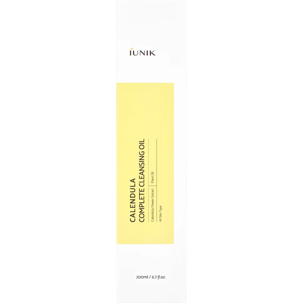 IUNIK Calendula Complete Ulei de Curatare cu Extract de Calendula - Demachiant Hidratant pentru Curatare Profunda si Calmarea Tenului, 200 ml