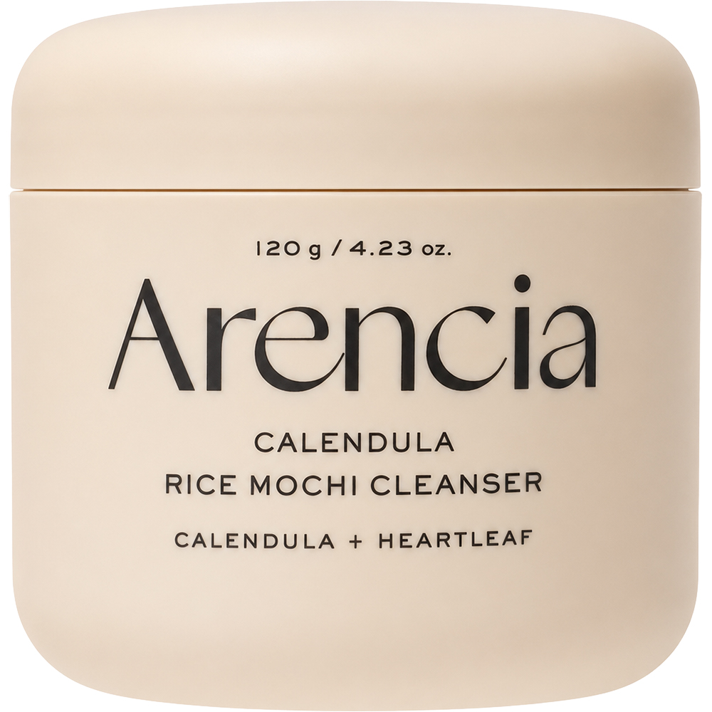 ARENCIA Calendula Rice Mochi Cleanser, 120 gr - balsam de curatare formulat cu extract de calendula si pudra de orez, care contribuie la curatarea zilnica a tenului sensibil, uscat sau cu textura neuniforma si la metinerea confortului dupa clatire