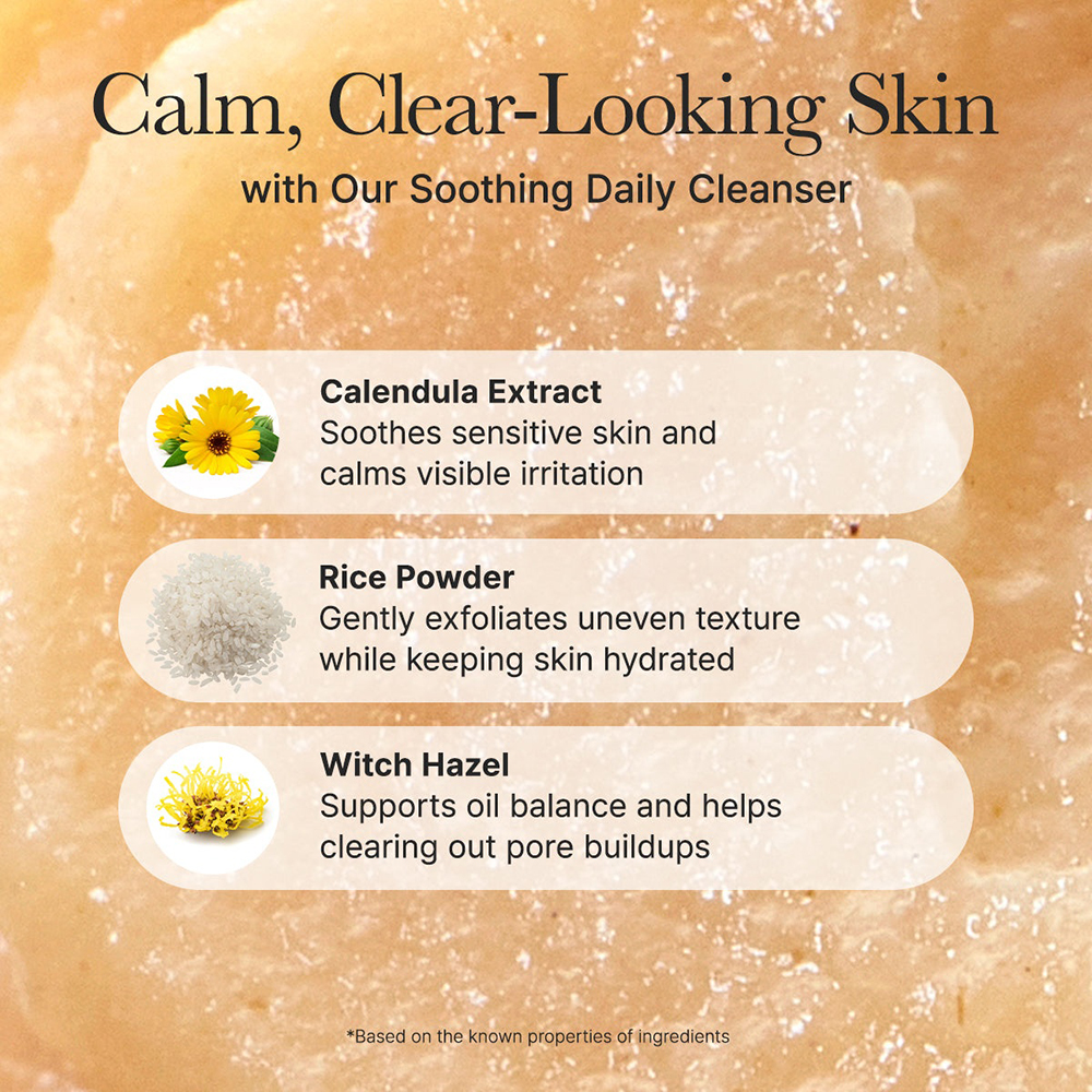 ARENCIA Calendula Rice Mochi Cleanser, 120 gr - balsam de curatare formulat cu extract de calendula si pudra de orez, care contribuie la curatarea zilnica a tenului sensibil, uscat sau cu textura neuniforma si la metinerea confortului dupa clatire