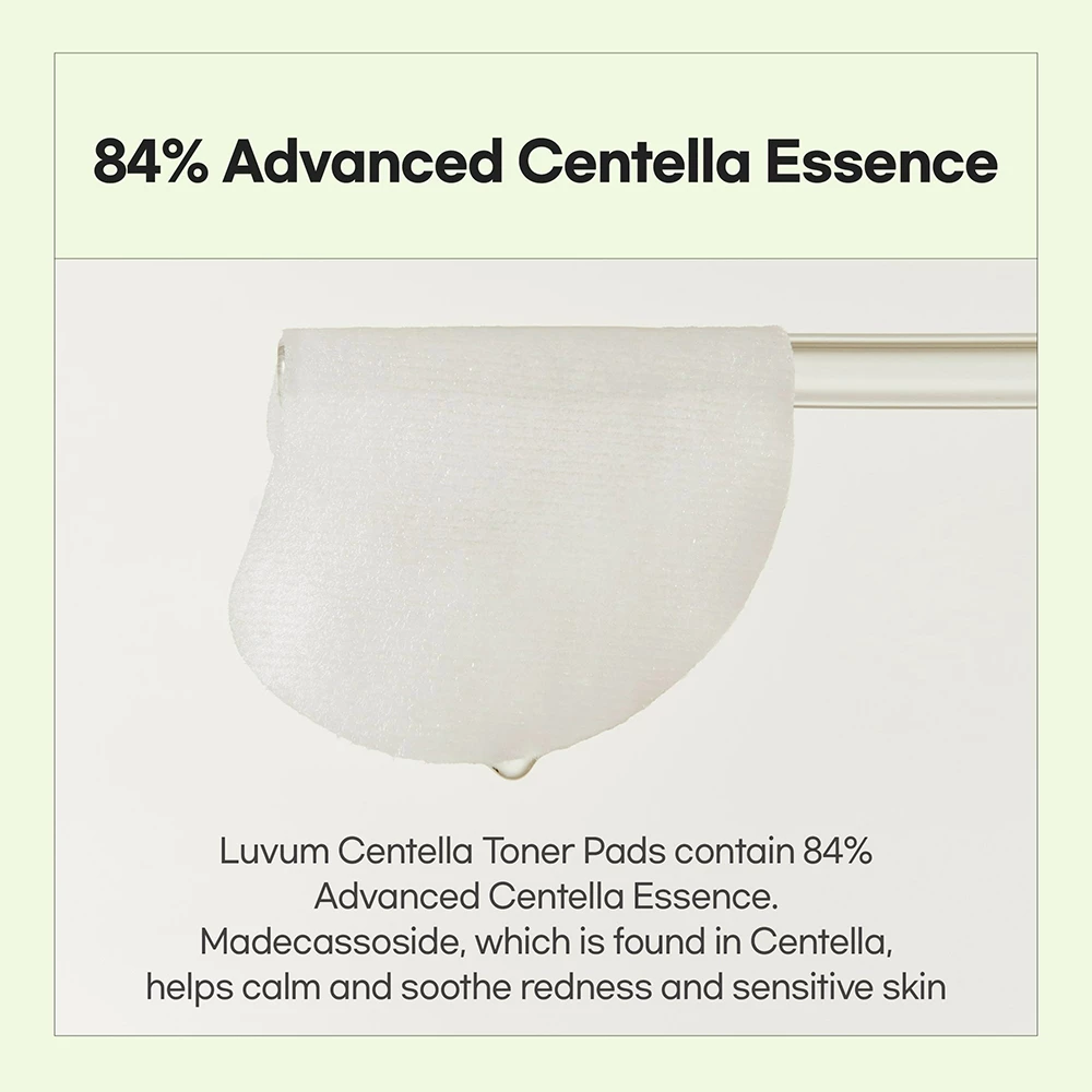 LUVUM Calming Repair Cica Spot Pad toner - calmare si refacere si hidratare, 60 buc