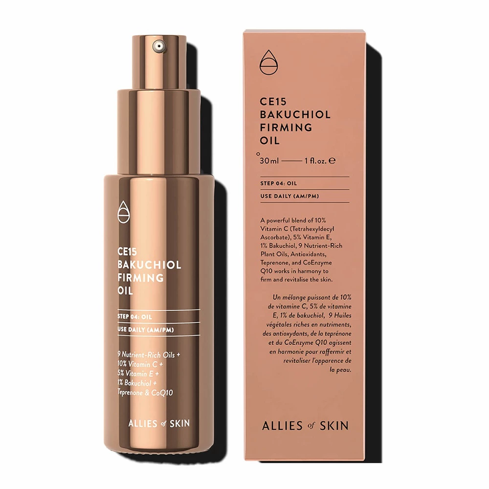 Allies of Skin CE15 Bakuchiol Firming Oil – Ulei de Față, 30 ml, produs in USA 