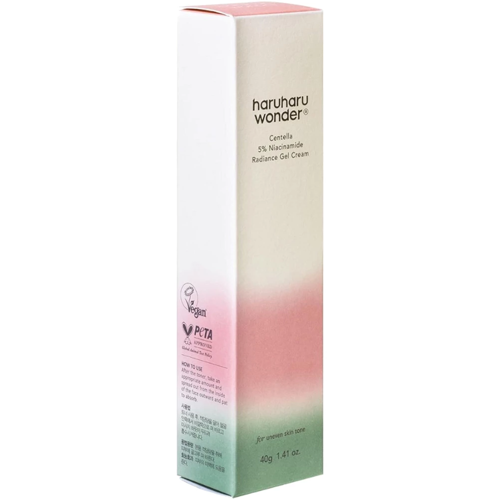 HARUHARU WONDER Centella 5% Niacinamide Radiance Gel Cream Crema de fata - luminozitate si hidratare, 40 gr