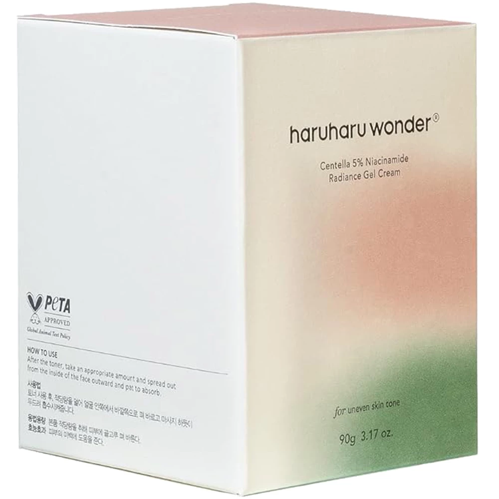HARUHARU WONDER Centella 5% Niacinamide Radiance Gel Cream crema de fata - luminozitate si hidratare, 90 gr