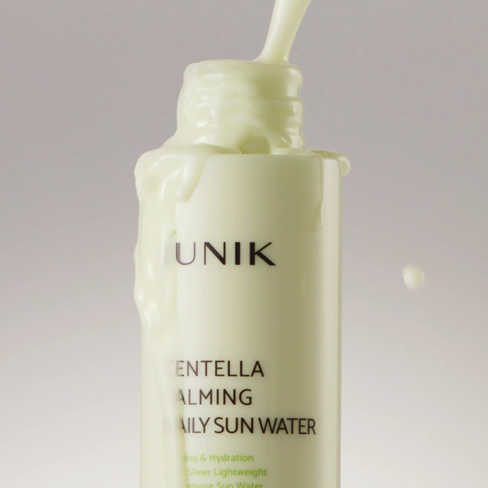 IUNIK Centella Calming Daily Sun Water SPF50 PA++++, 120 ml - Toner de fata formulat cu Centella Asiatica si pantenol, care contribuie la protejarea pielii impotriva razelor UVA si UVB si la metinerea nivelului optim de hidratare