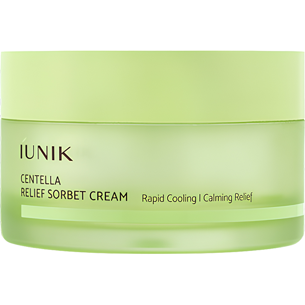 IUNIK Centella Relief Sorbet Cream, 50 ml - Crema de fata formulata cu Centella Asiatica si niacinamida, care contribuie la calmarea pielii si la mentinerea hidratarii fara senzatie grasa