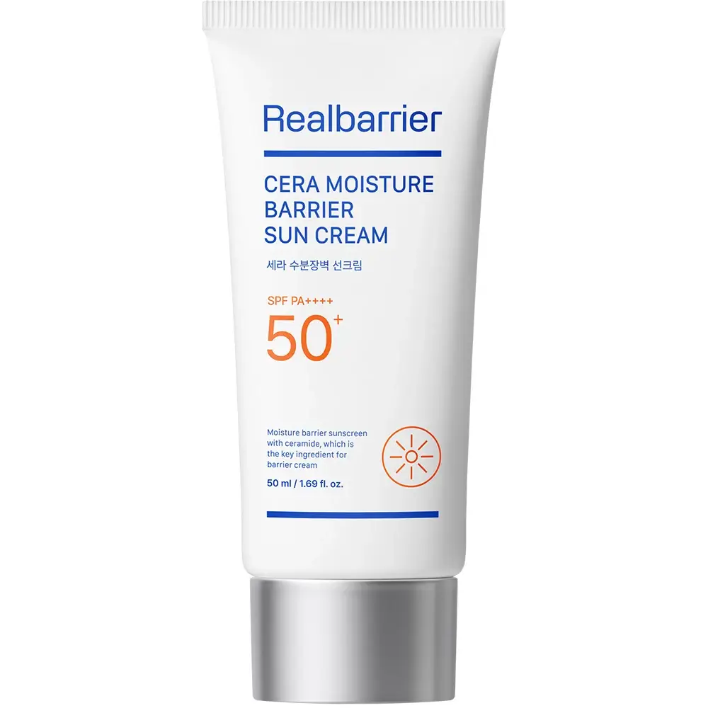 REAL BARRIER Cera Moisture Barrier Crema de fata SPF50+ - Protectie UV si Hidratare Intensiva 12 ore, 50 ml