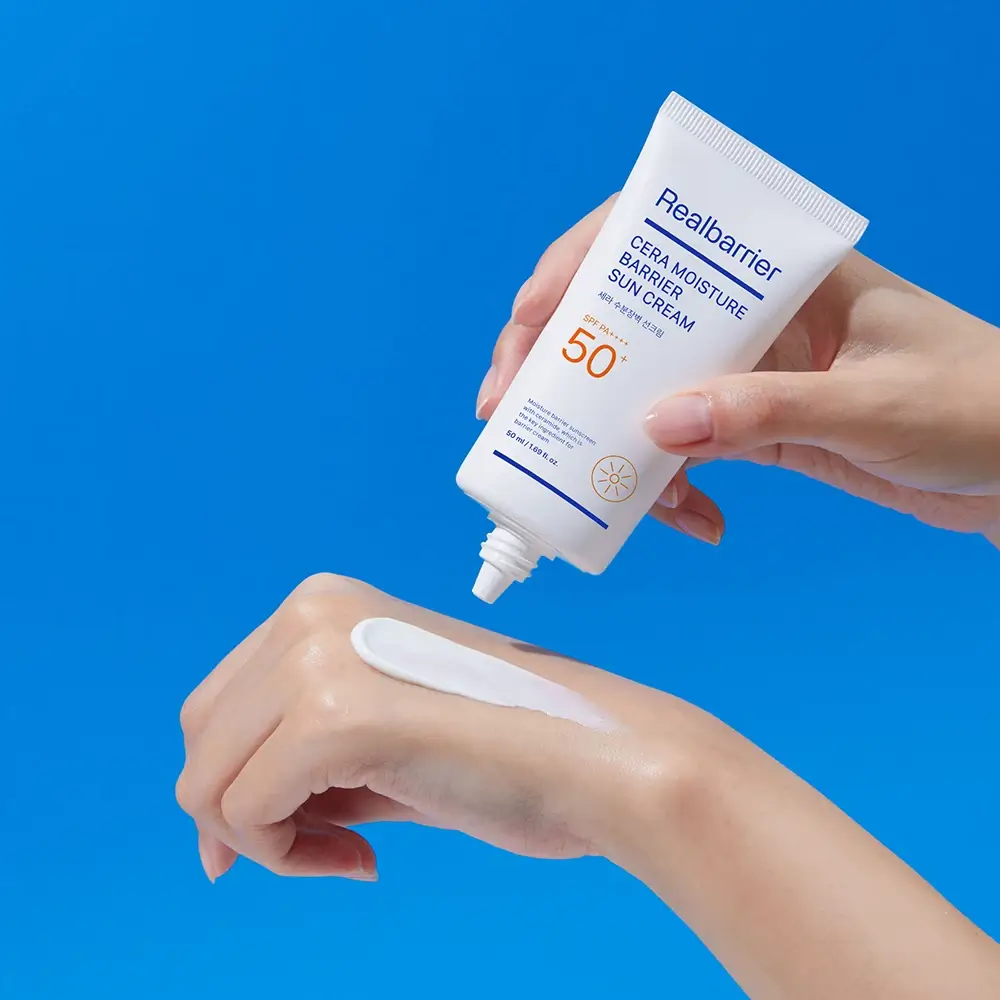 REAL BARRIER Cera Moisture Barrier Crema de fata SPF50+ - Protectie UV si Hidratare Intensiva 12 ore, 50 ml