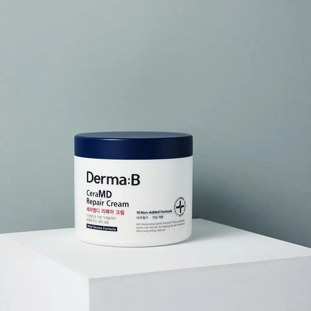 DERMA:B CeraMD Crema de corp reparatoare - Calmanta si hidratare intensiva pentru piele uscata si sensibila, 430 ml