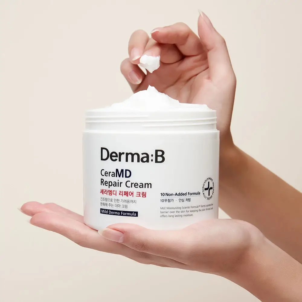 DERMA:B CeraMD Crema de corp reparatoare - Calmanta si hidratare intensiva pentru piele uscata si sensibila, 430 ml
