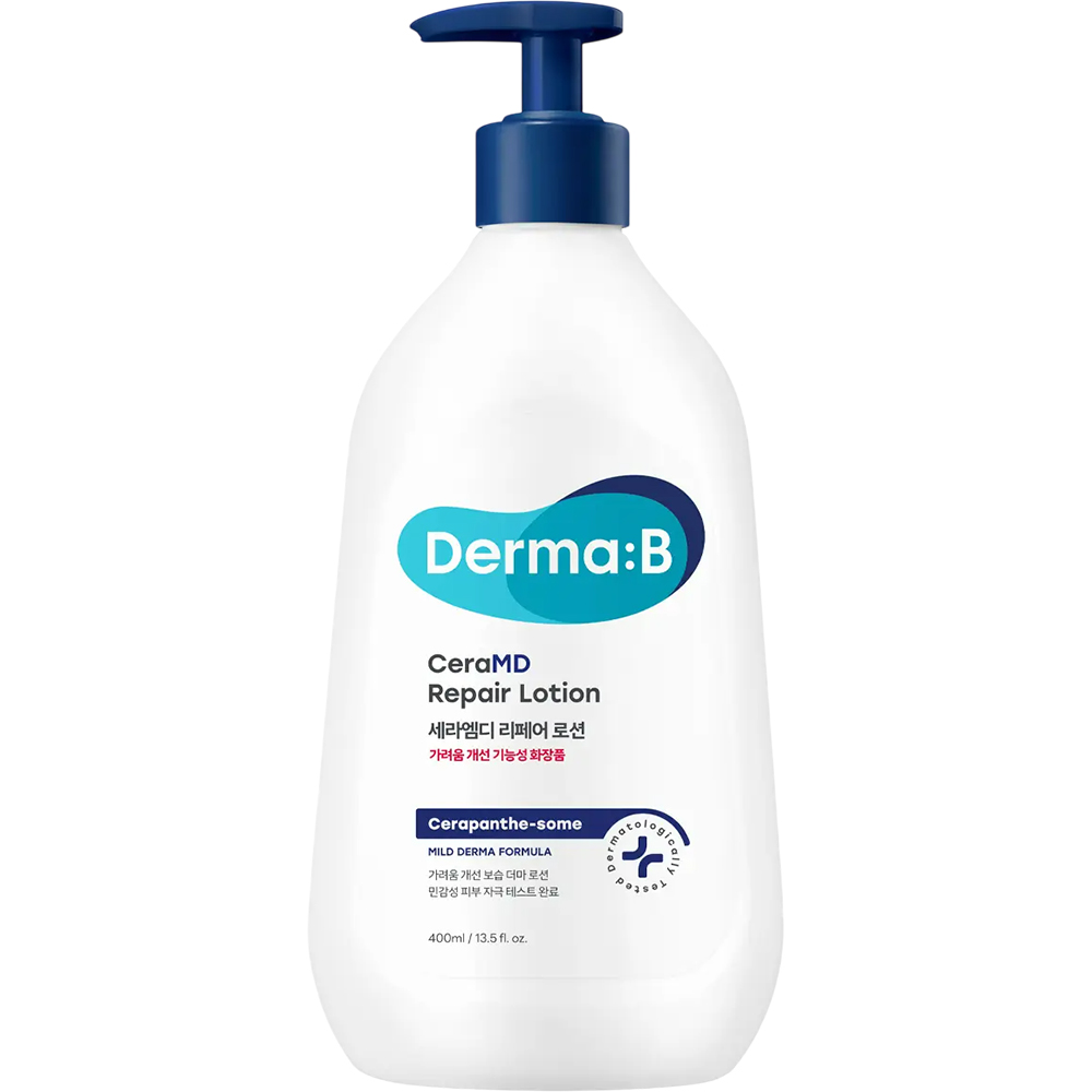 DERMA:B CeraMD Repair Lotion - lotiune de corp formulata cu agenti hidratanti si ingrediente calmante, care contribuie la hidratarea pielii si la metinerea confortului cutanat - 400 ml
