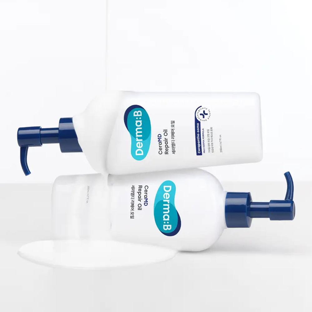 DERMA:B CeraMD Repair  Oil - ulei de corp formulat cu acizi grasi esentiali si vitamine, care contribuie la refacerea barierei de protectie a pielii si la hidratarea intensa - 200 ml