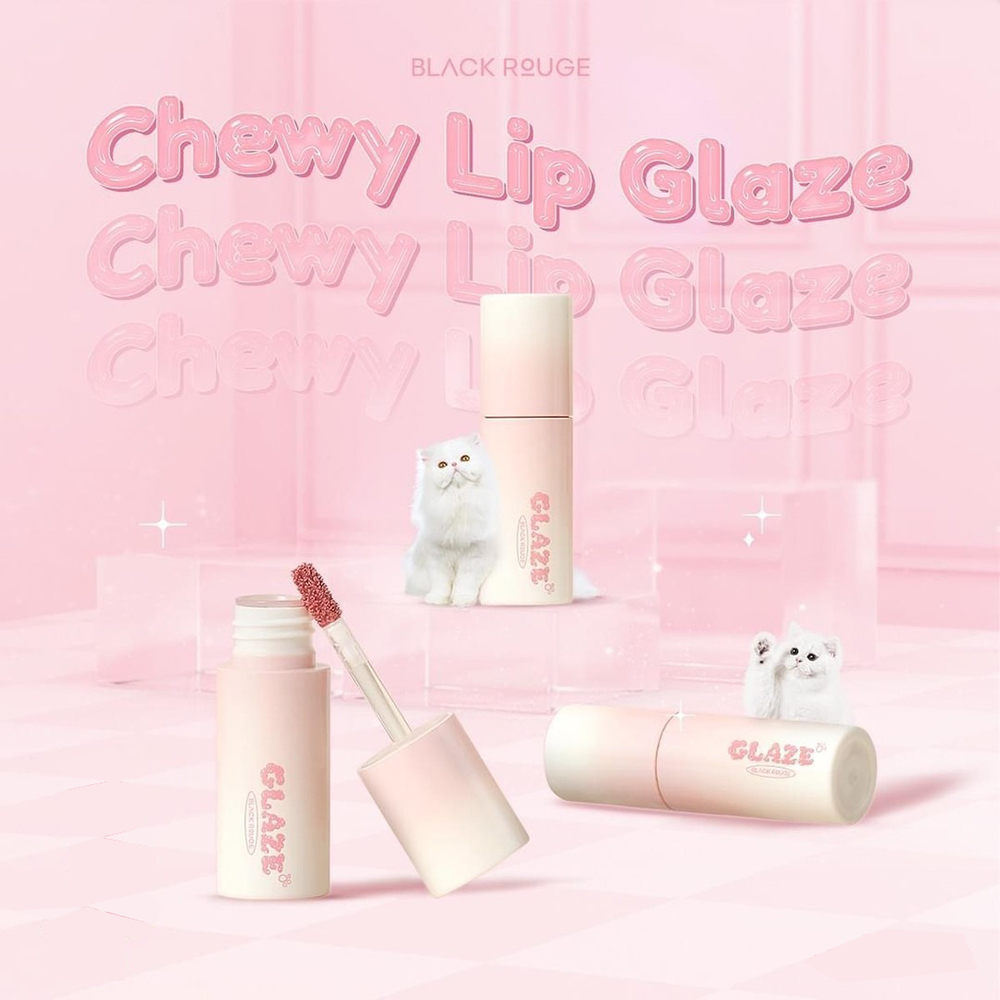 Black Rouge Chewy Lip Glaze – Luciu de Buze GZ01 Peach Blossom | Strălucire și Hidratare