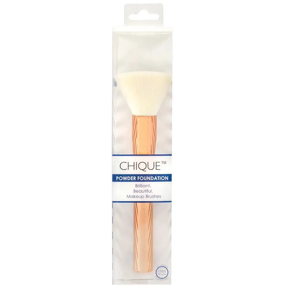 ROYAL AND LANGNICKEL Chique Rose Gold Pensula pentru fond de ten si pudra Nuanta Universala - Aplicare Uniforma si Finish Impecabil, Vegana, 50 g