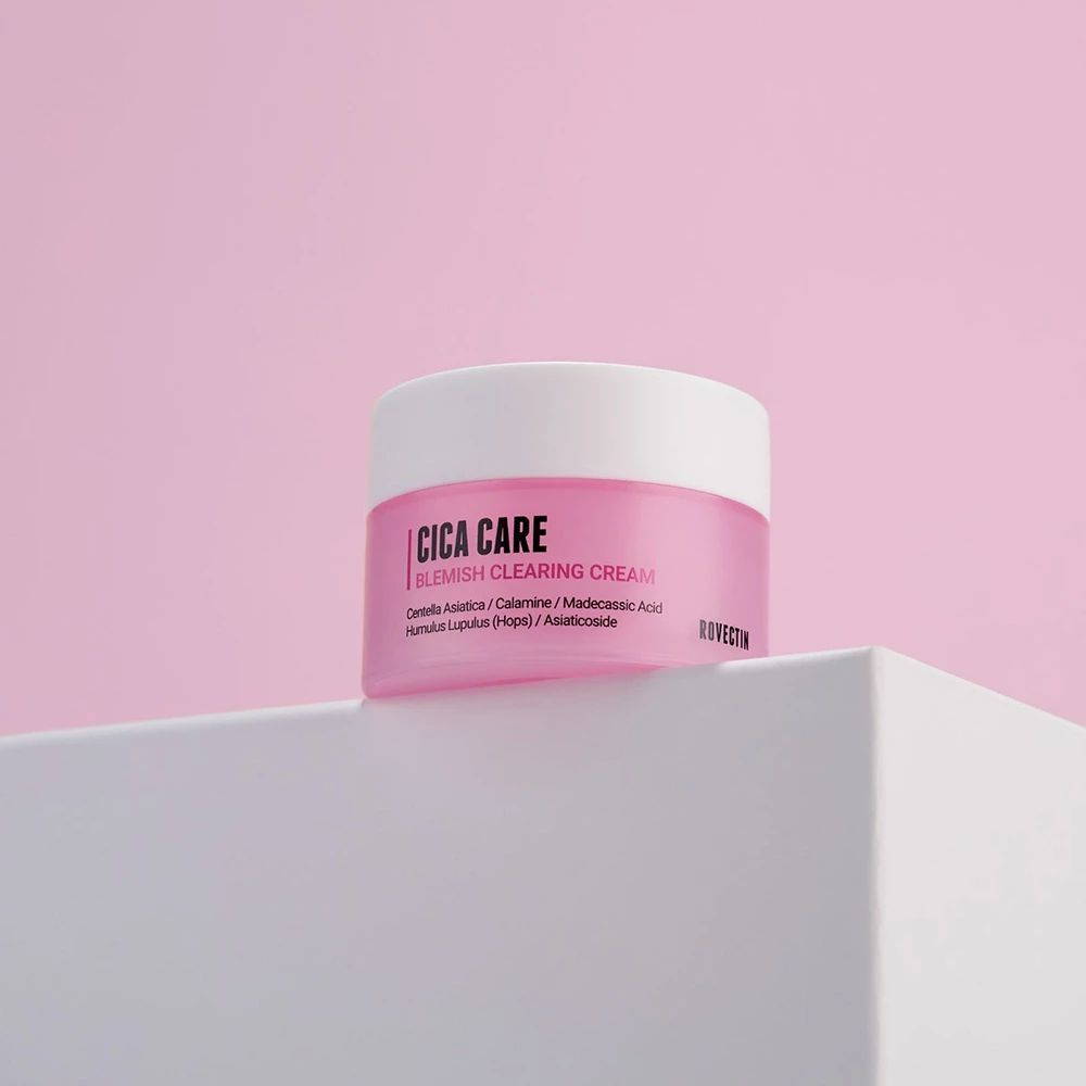ROVECTIN Cica Care Crema de Fata Calmanta Anti-acnee - Calmare Roseata si Hidratare Intensa, 50 ml
