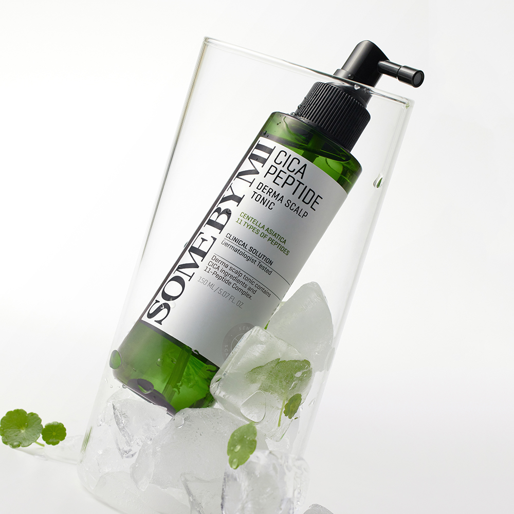SOME BY MI Cica Peptide Anti Hair Loss Derma Scalp Tonic - tonic formulat cu Centella Asiatica CICA si complex de 11 peptide, care contribuie la ingrijirea scalpului sensibil si la mentinerea echilibrului apa-ulei - 150 ml
