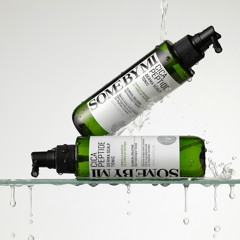 SOME BY MI Cica Peptide Anti Hair Loss Derma Scalp Tonic - tonic formulat cu Centella Asiatica CICA si complex de 11 peptide, care contribuie la ingrijirea scalpului sensibil si la mentinerea echilibrului apa-ulei - 150 ml