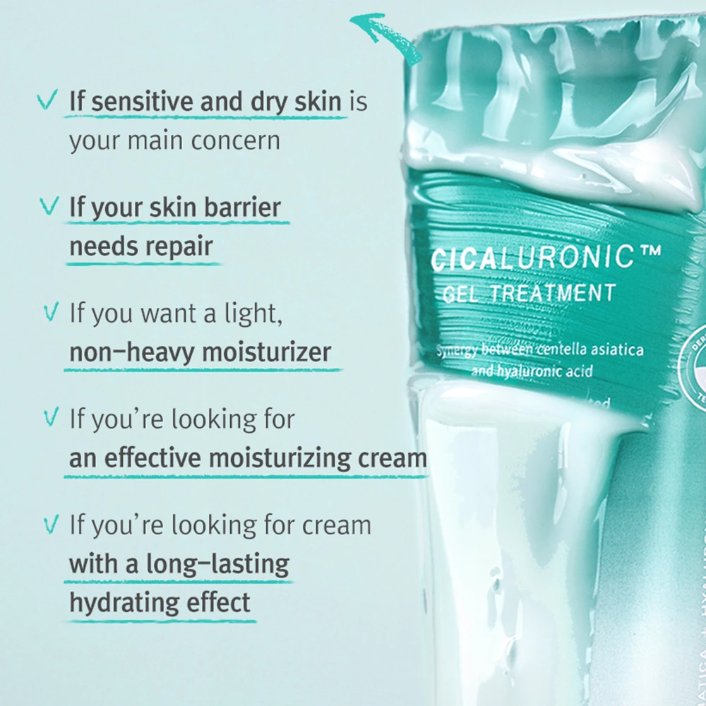 MIZON Cicaluronic Gel Treatment gel de fata - calmare si hidratare, 50 ml