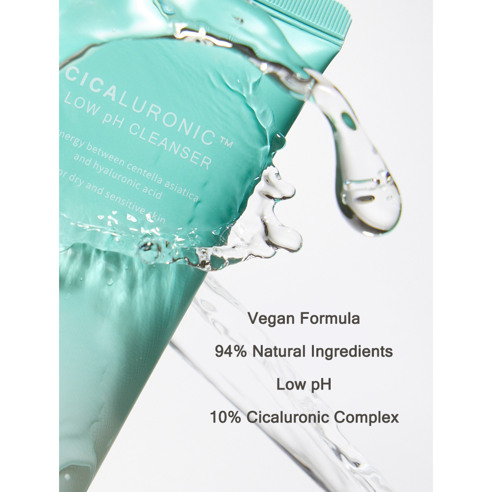 Mizon Cicaluronic Low pH Cleanser – Spumă de curățare vegană cu Centella Asiatica și acid hialuronic pentru hidratare și calmare 120 ml​