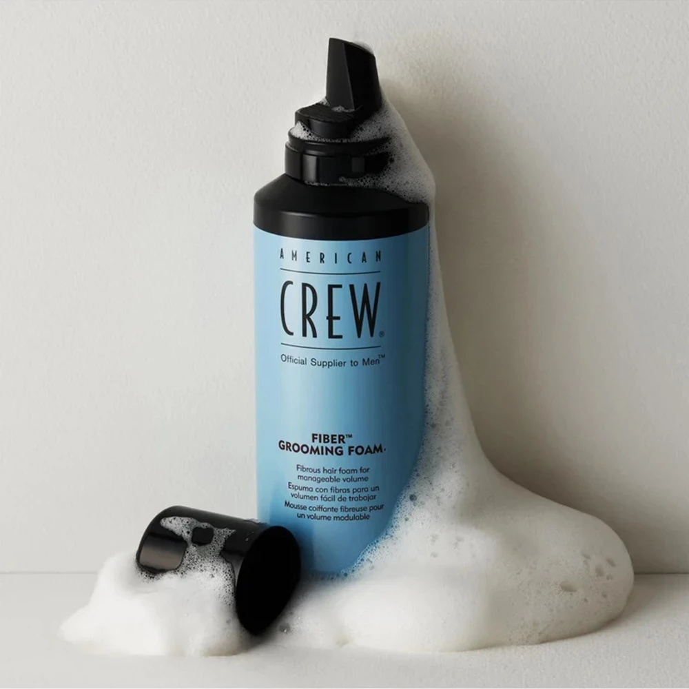 American Crew Classic Fiber Grooming Foam – Spumă de Păr pentru Volum și Strălucire, 200 ml | Grooming Profesional