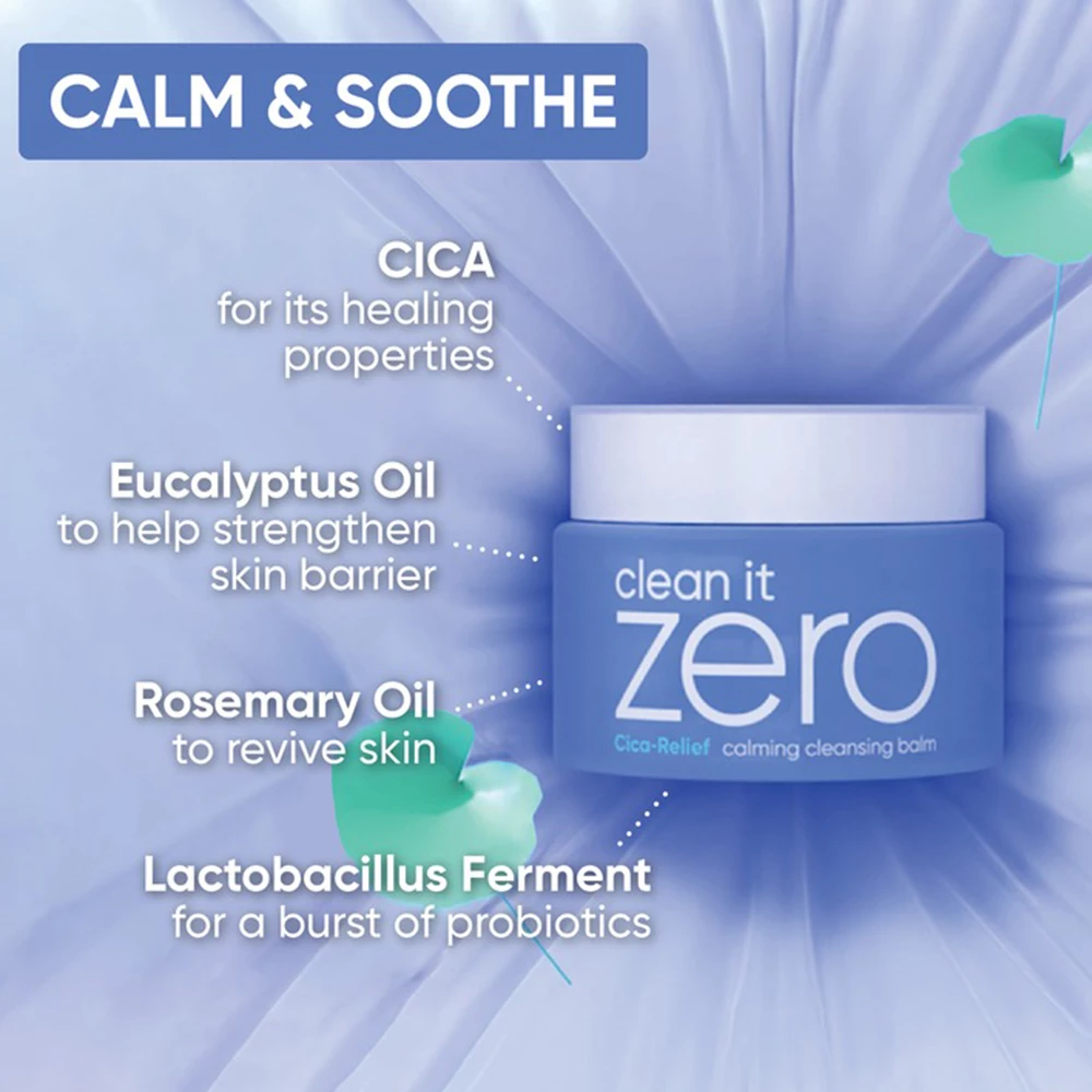 BANILA CO Clean It Zero Balsam Demachiant Calmant Cica Relief - Curatare Delicata si Hidratare pentru Ten Sensibil, 100 ml