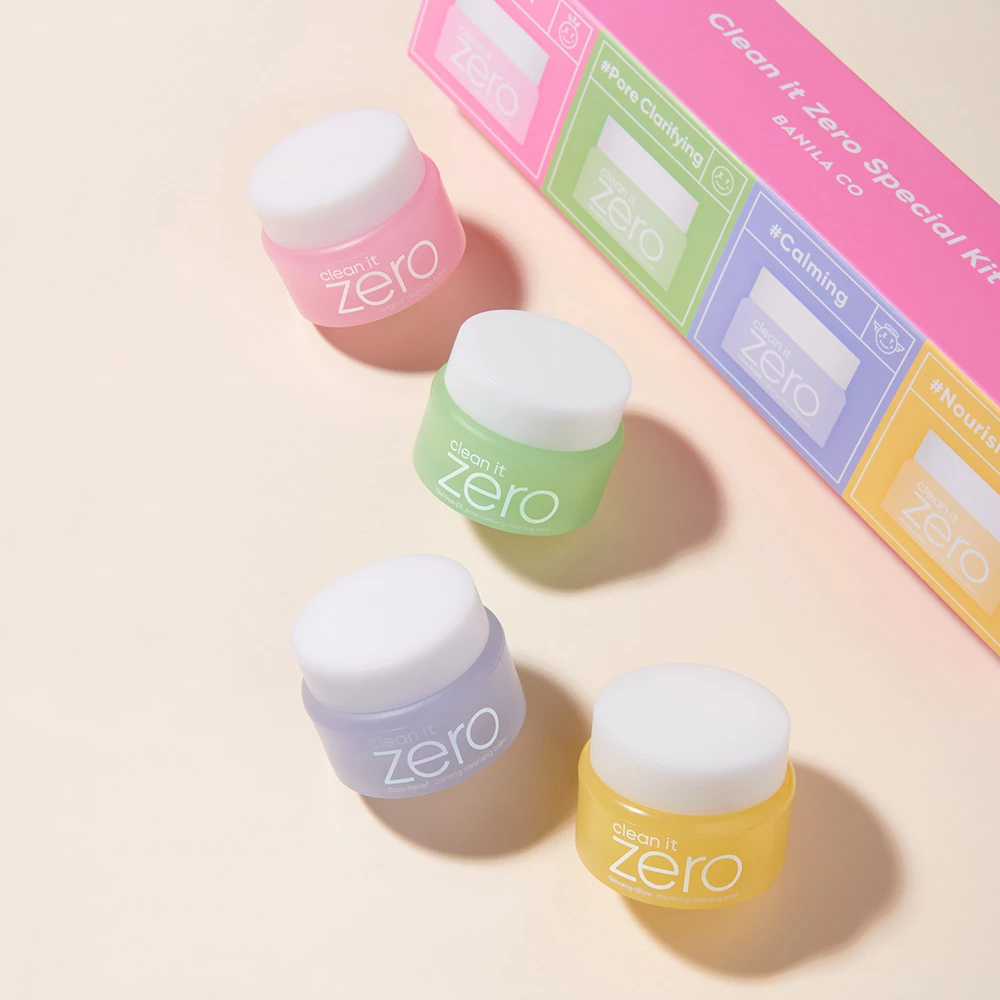 BANILA CO Clean it Zero Cleansing Balm Miniature Kit Set set exfoliere si hidratare, 4x7 ml