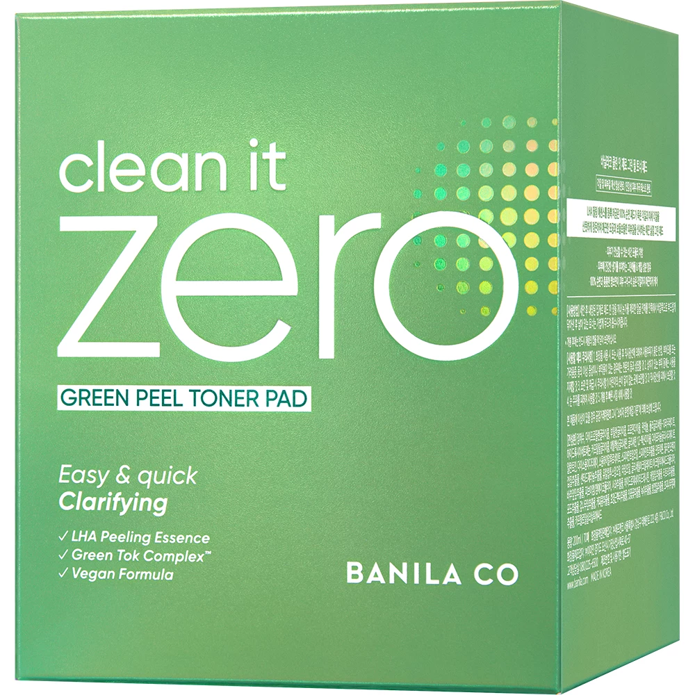 BANILA CO Clean it Zero Green Peel Toner Pad toner - exfoliere si curatare si tonifiere, 70 buc