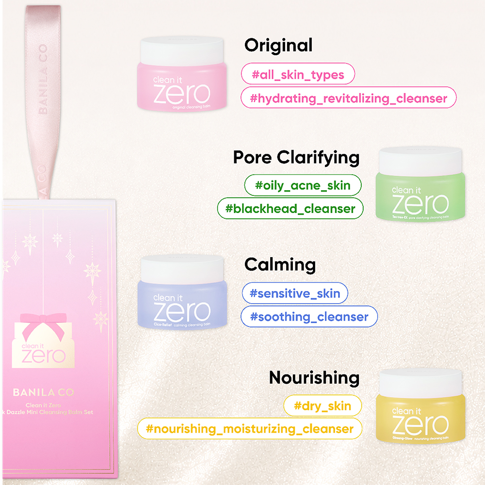 Clean it Zero Pink Dazzle Mini Cleansing Balm Set
