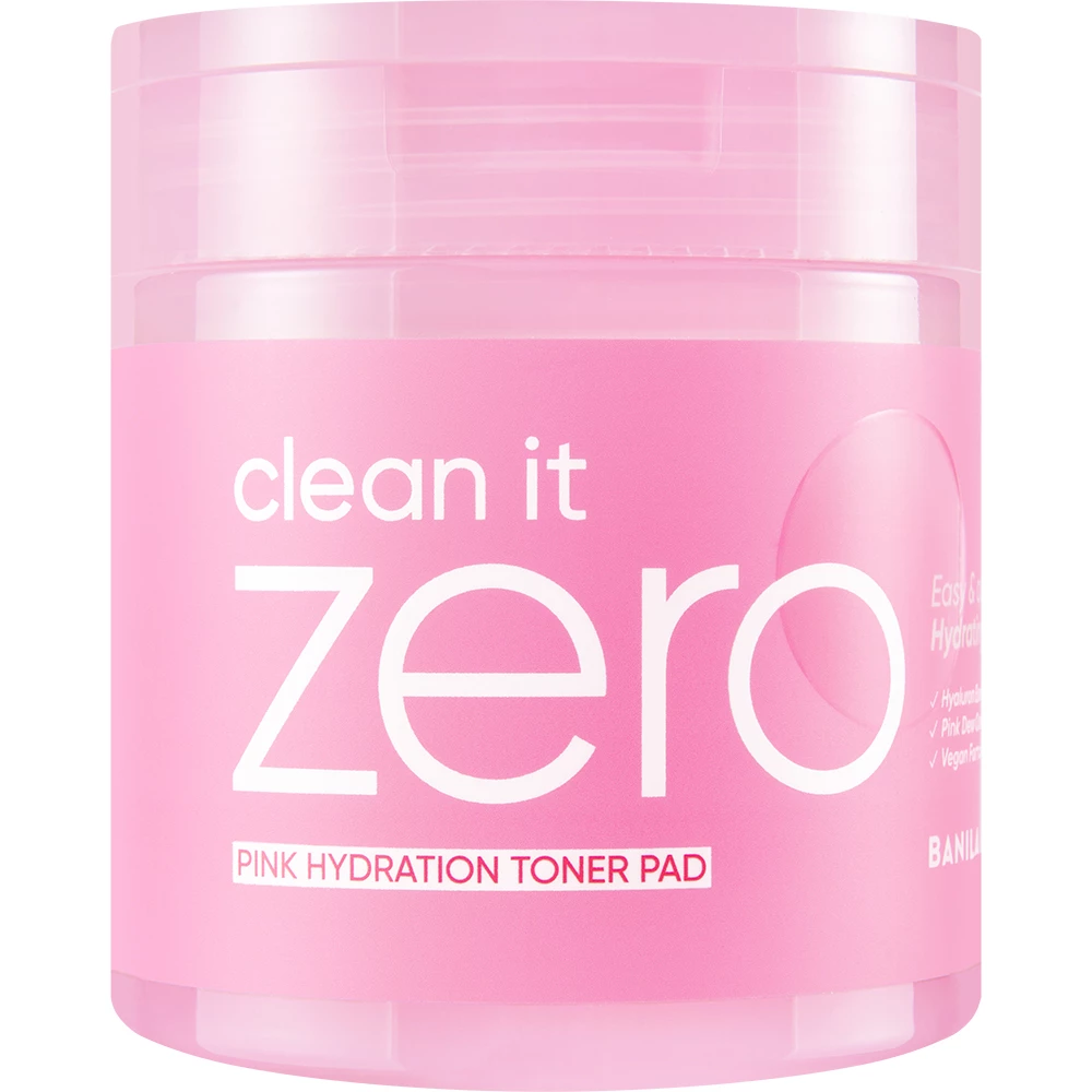 BANILA CO Clean it Zero Pink Hydrattion Toner Pad toner - hidratare si calmare si luminozitate, 70 buc