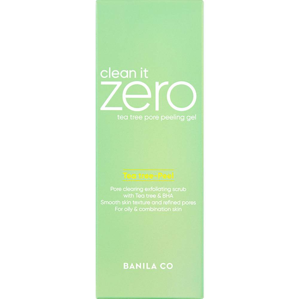 BANILA CO Clean It Zero Tea Tree Pore Peeling Gel, 120 ml - exfoliant formulat cu BHA si acid hialuronic, care contribuie la curatarea porilor si la netezirea pielii si la metinerea confortului dupa exfoliere