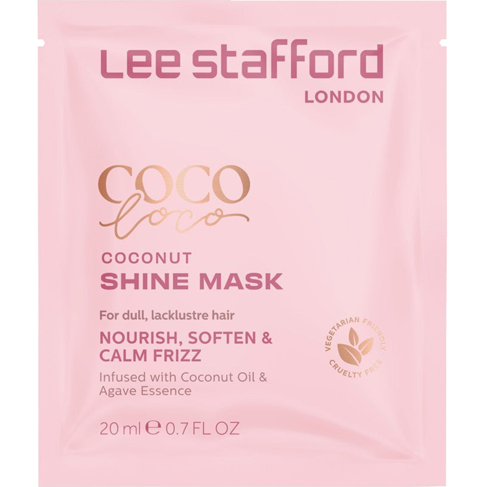 Lee Stafford Coco Loco Coconut Shine Mask – Mască de Păr cu Ulei de Cocos, 20 ml | Hidratare și Strălucire