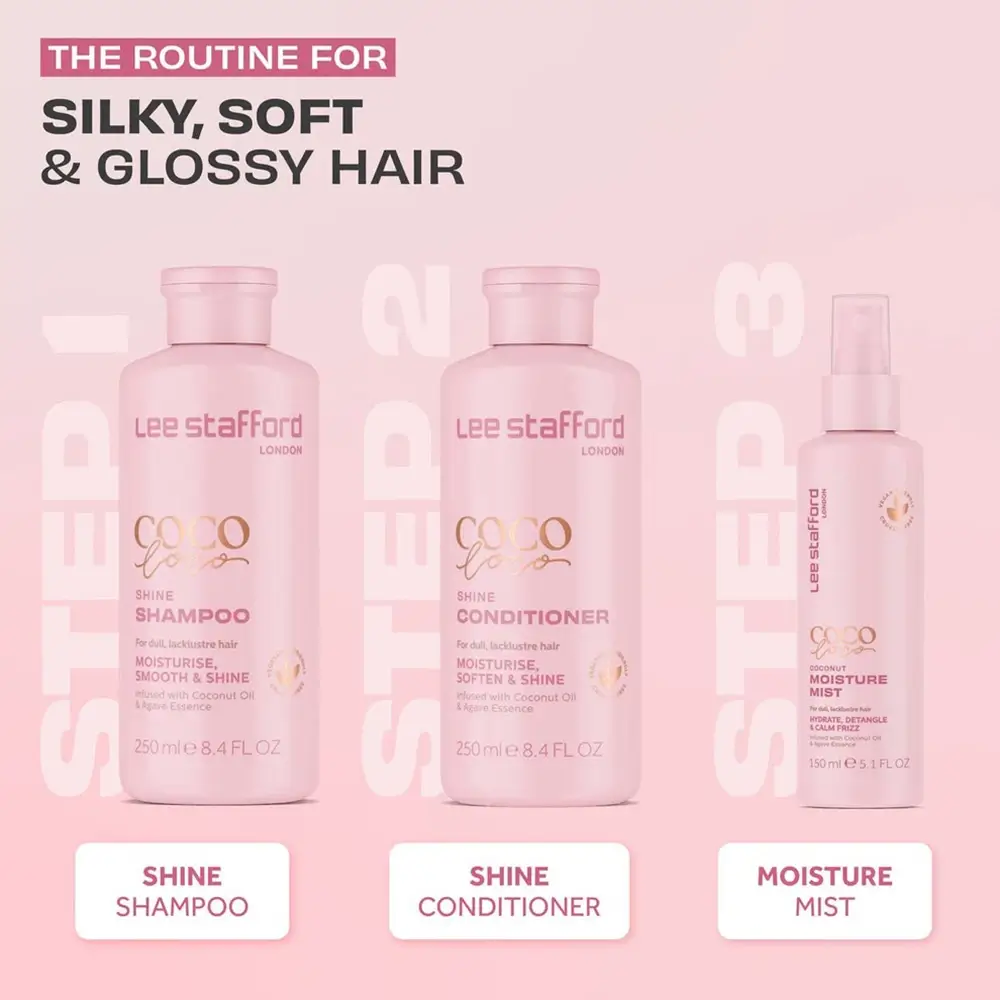 LEE STAFFORD Coco Loco Shine Balsam pentru par uscat - Hidratare intensa si stralucire matasoasa, 250 ml