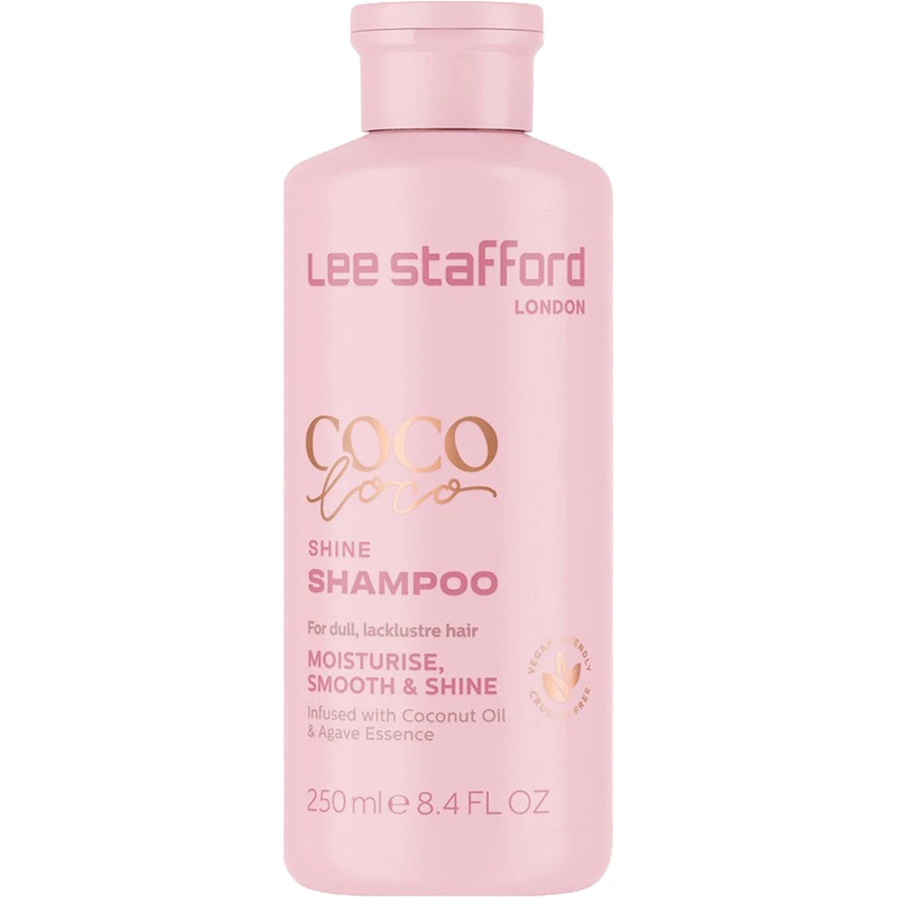 Lee Stafford Coco Loco Shine Sampon pentru par uscat Tropical - Hidratare si stralucire intensa, 250 ml