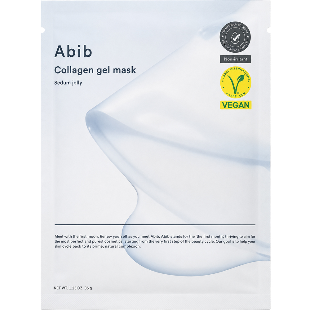 ABIB Collagen Gel Mask Sedum Jelly - masca de fata formulata cu colagen vegan si acid hialuronic, care contribuie la hidratarea pielii si la mentinerea aspectului ferm - 35 ml