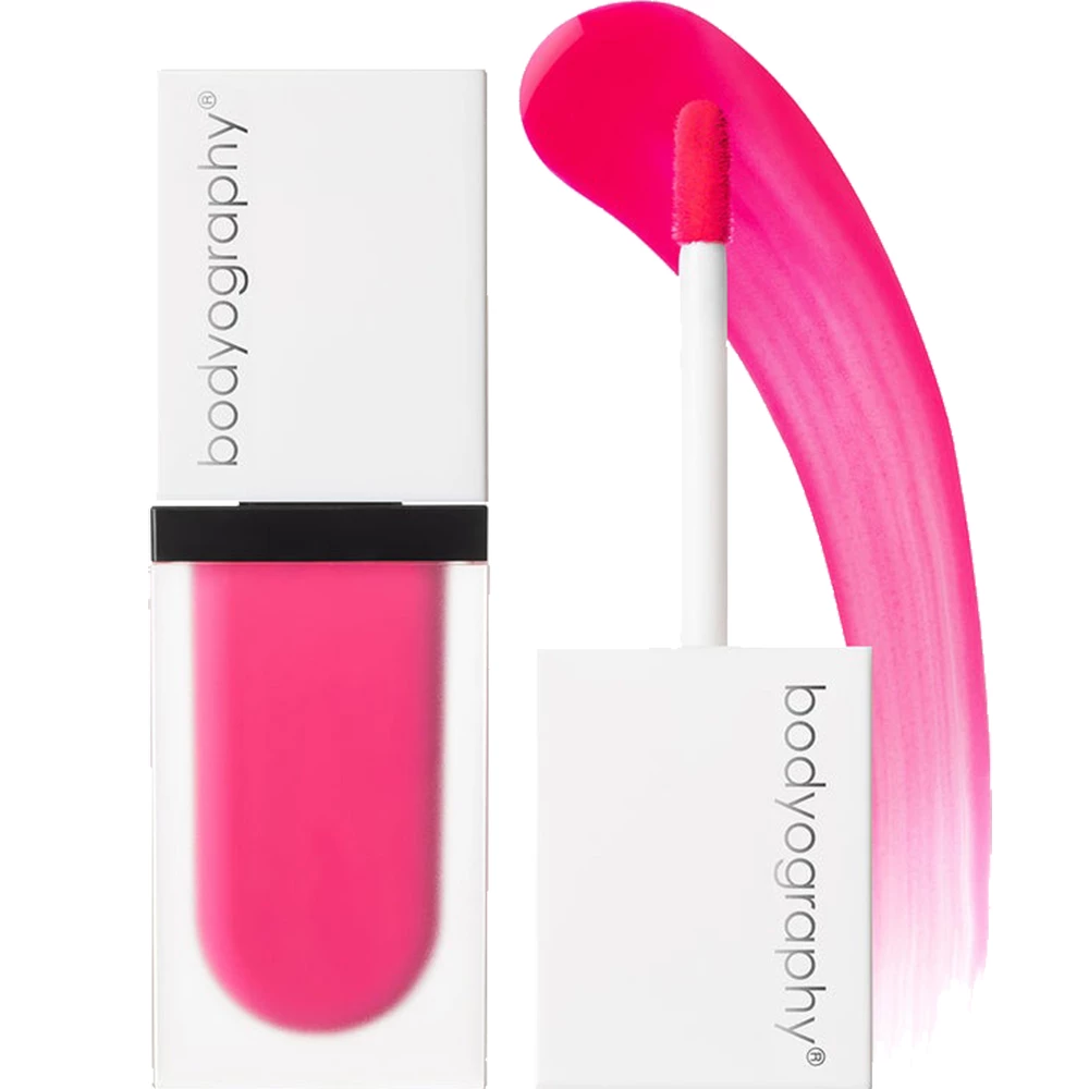 BODYOGRAPHY Color Cassette Fard lichid pentru obraz si buze Bright Fuchsia - Formula lejera cu Bakuchiol pentru stralucire si efect anti-aging, 5 ml