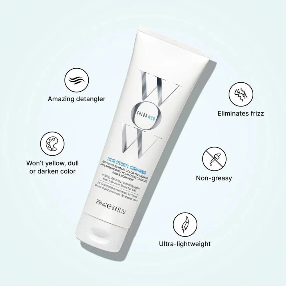 COLOR WOW Color Security Balsam pentru par fin-normal - Hidratare si protectie culoare cu ulei de argan, 250 ml