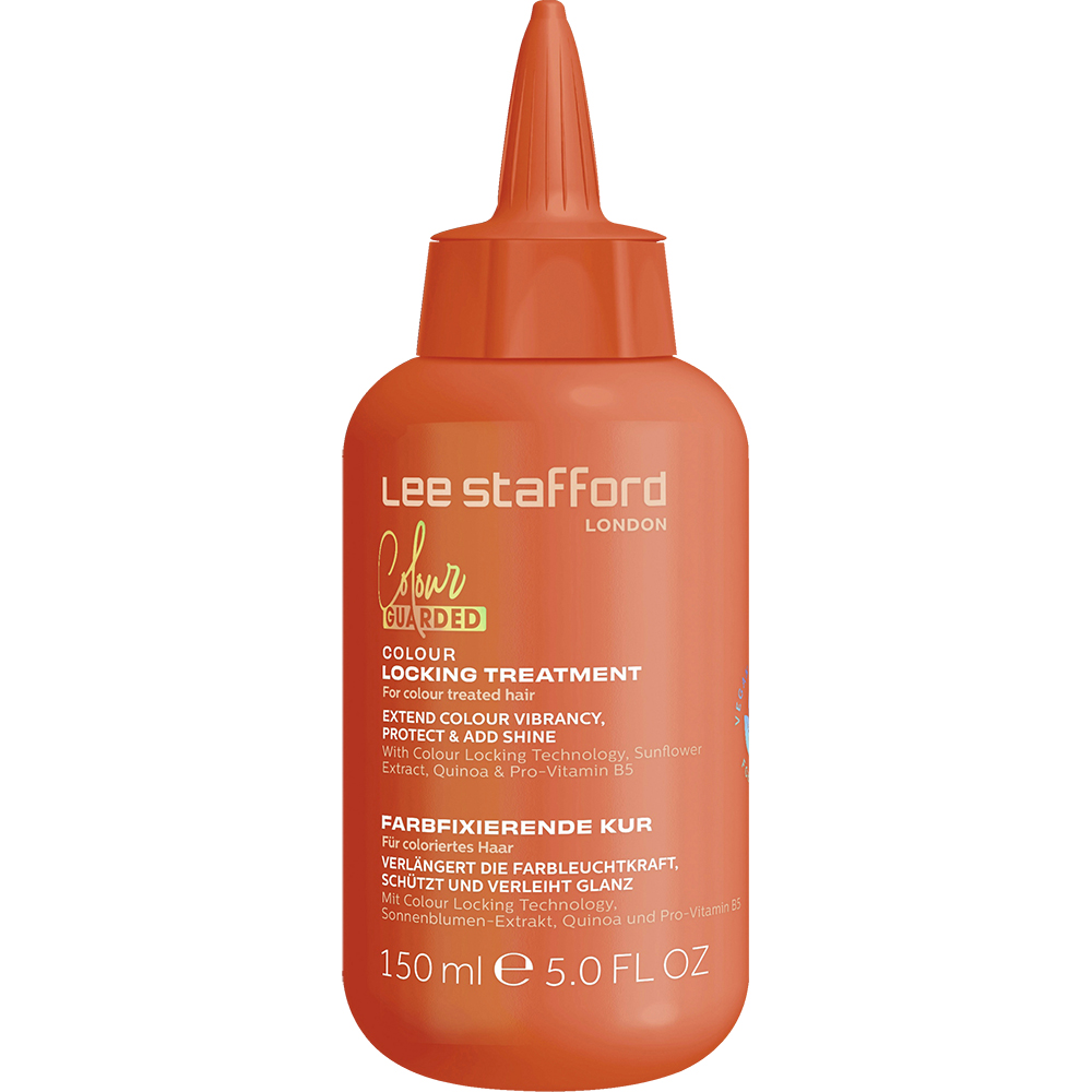 LEE STAFFORD Colour Guarded Colour Locking Treatment, 150 ml - ser de par formulat cu extract de floarea-soarelui si quinoa, care contribuie la protejarea intensitatii culorii si la mentinerea stralucirii parului vopsit