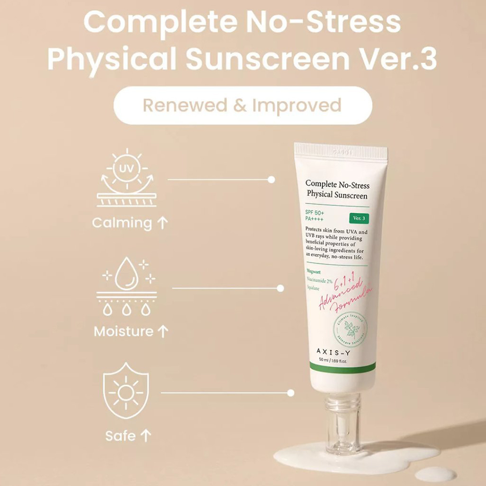Complete No-Stress Physical V.3 Crema de fata cu factor de protectie SPF 50+ PA++++ 50 ml