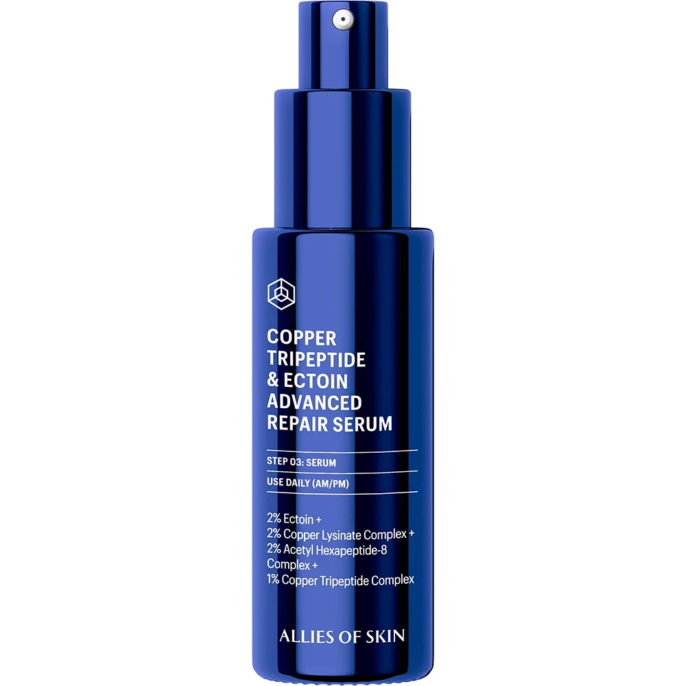 ALLIES OF SKIN Advanced Repair Ser pentru fata cu Peptide de Cupru si Ectoin - Reparare Intensiva si Calmare Antirid, 30 ml