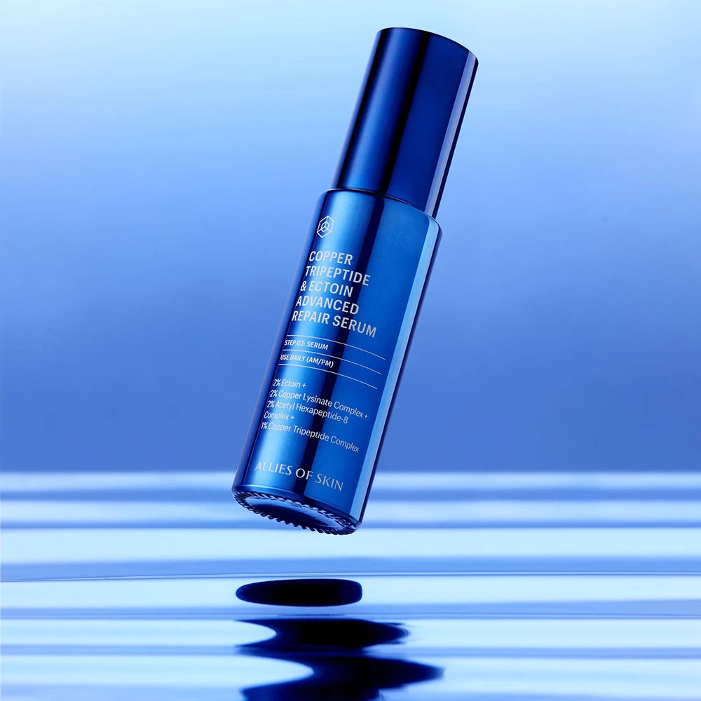 ALLIES OF SKIN Advanced Repair Ser pentru fata cu Peptide de Cupru si Ectoin - Reparare Intensiva si Calmare Antirid, 30 ml