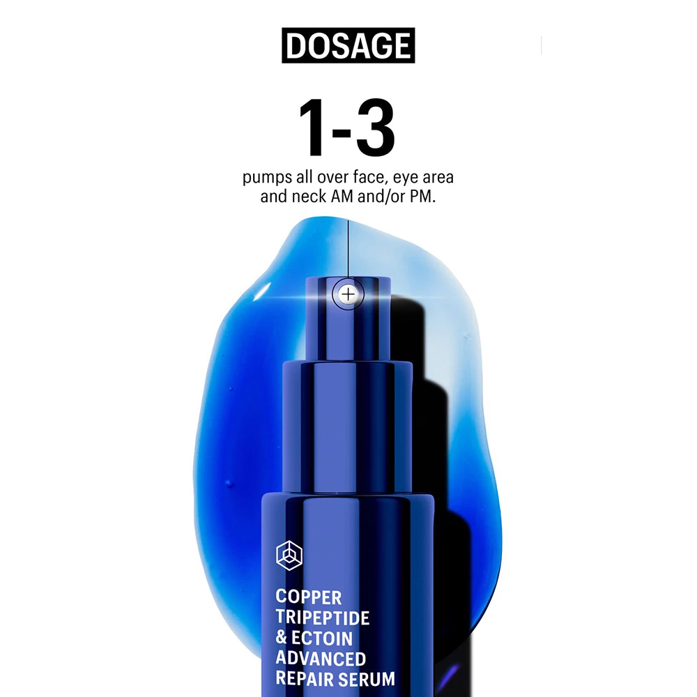 ALLIES OF SKIN Advanced Repair Ser pentru fata cu Peptide de Cupru si Ectoin - Reparare Intensiva si Calmare Antirid, 30 ml
