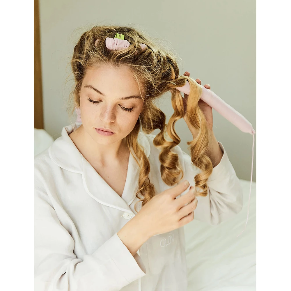 GLOV Cool Curl Cordeluta Pentru Bucle Roz - Ondulare Naturala si Protectie Fara Caldura, Reutilizabila, 1 buc