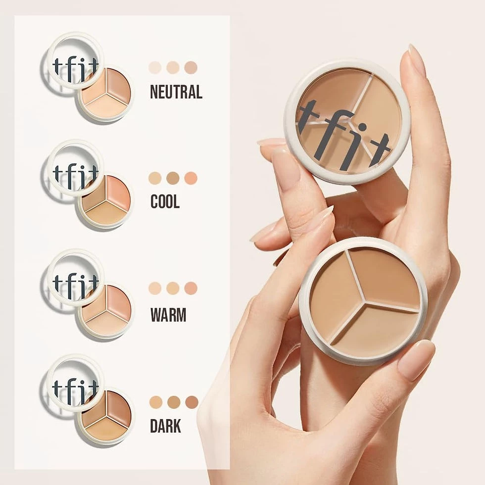 TFIT Cover Up Pro Concealer Paleta Corectoare #01 Neutral - Acoperire Profesionala, Rezistenta si Iluminare, 10g