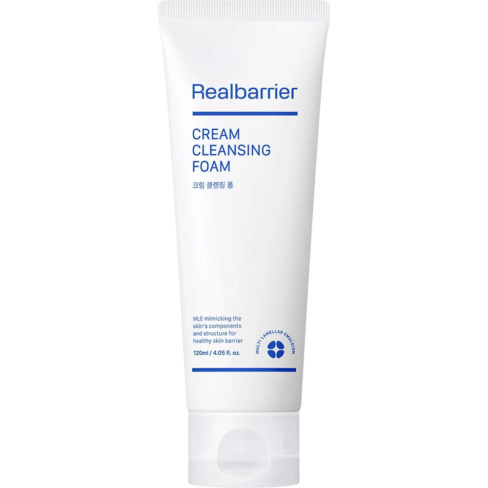 REAL BARRIER Cream Cleansing Spuma de Curatare Pentru Ten Sensibil si Uscat - Curatare Delicata si Hidratare Intensa, 120 ml