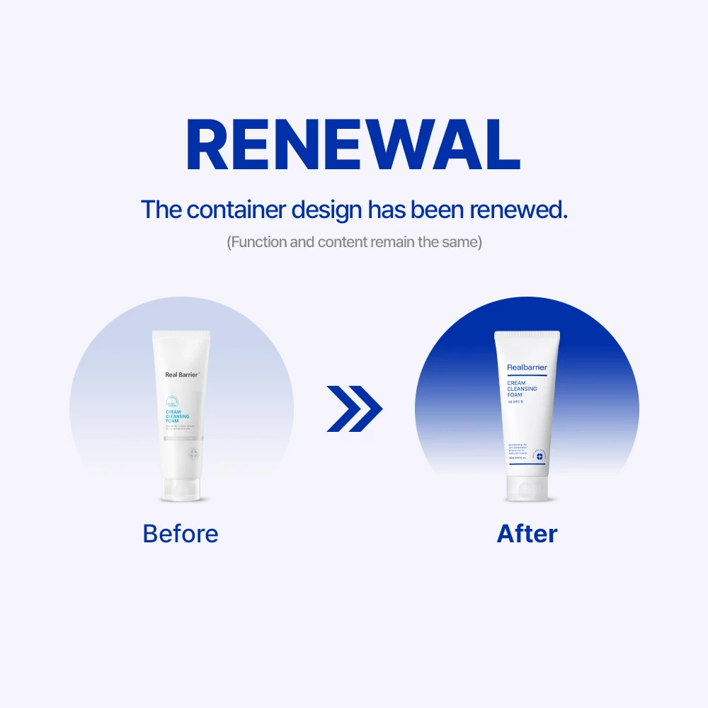 REAL BARRIER Cream Cleansing Spuma de Curatare Pentru Ten Sensibil si Uscat - Curatare Delicata si Hidratare Intensa, 120 ml