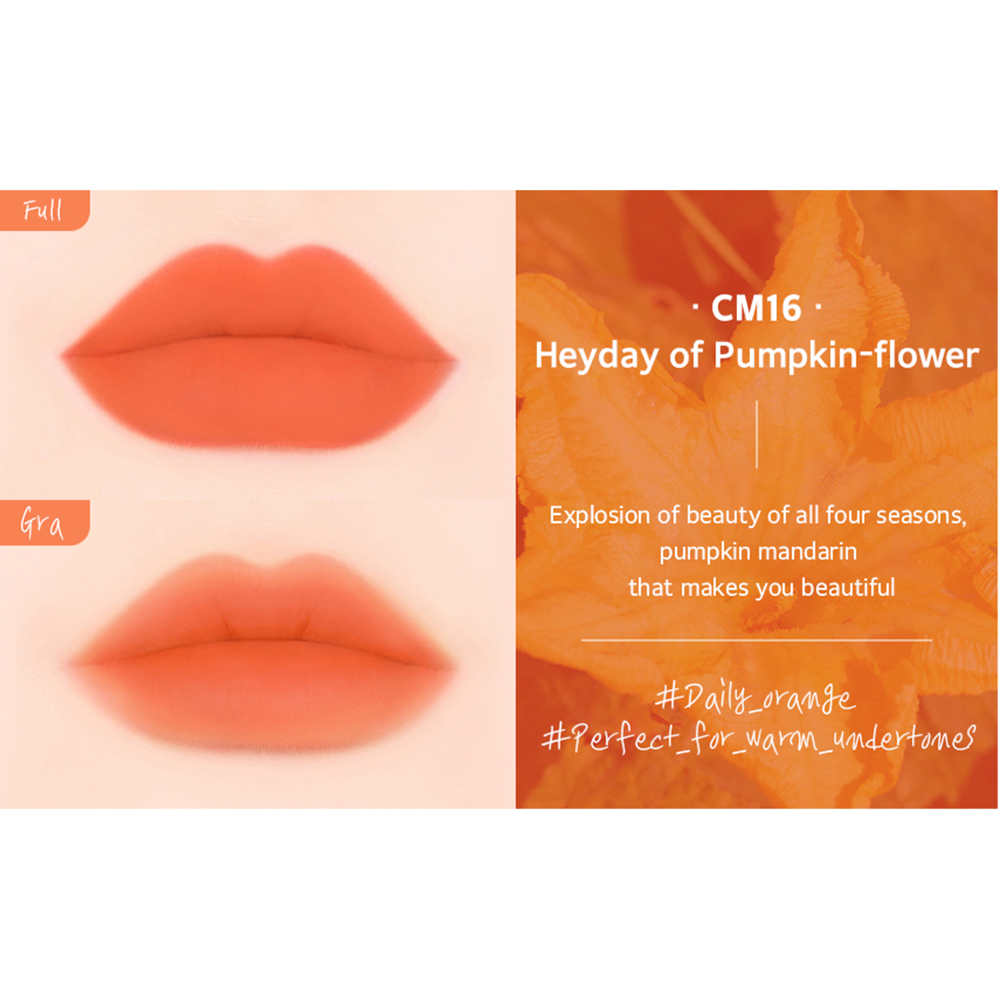 Black Rouge Cream Matt Rouge 3 – Ruj Lichid Mat CM16 Heyday of Pumpkin-Flower | Culoare Intensă și Finisaj Catifelat