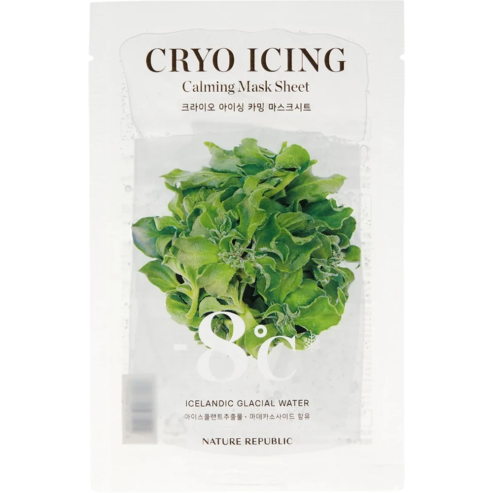 NATURE REPUBLIC Cryo Icing Masca Calmanta pentru Fata cu Apa Glaciara - Racorire Intensa si Calmarea Iritatiilor, 27 ml