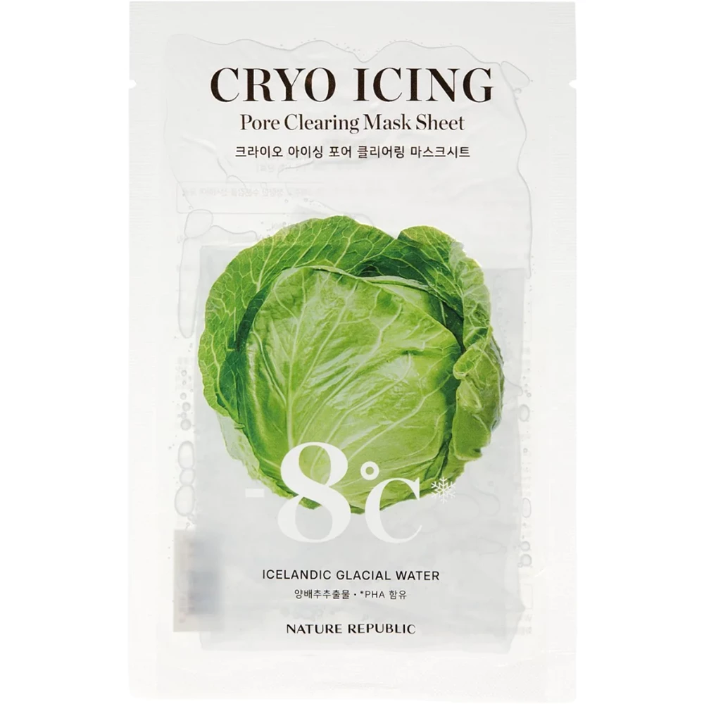 NATURE REPUBLIC Cryo Icing Masca de fata pentru curatarea porilor - purificare profunda si matifiere, 27 ml