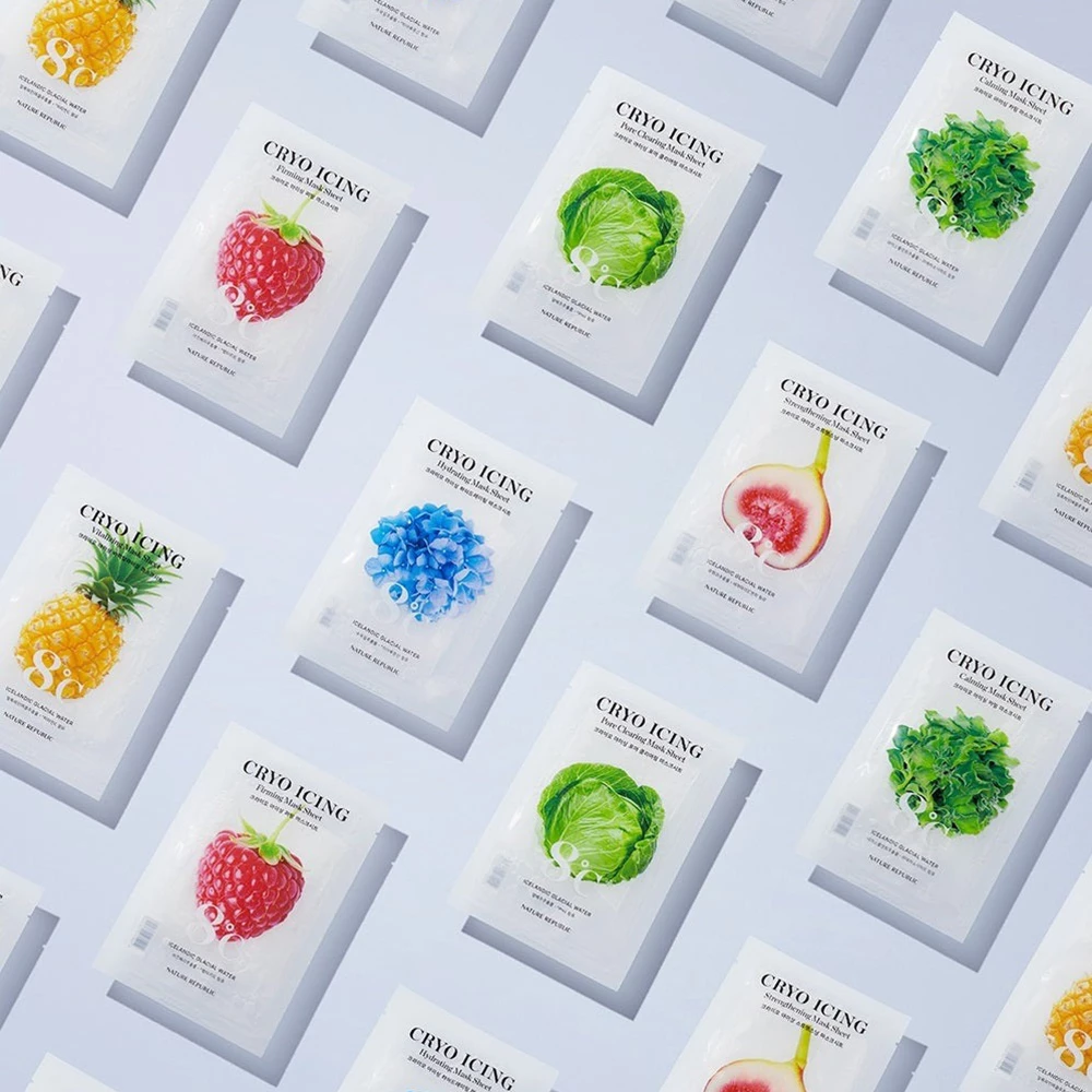 NATURE REPUBLIC Cryo Icing Masca Servetel Revitalizanta Ananas - Iluminare si Exfoliere, 27 ml