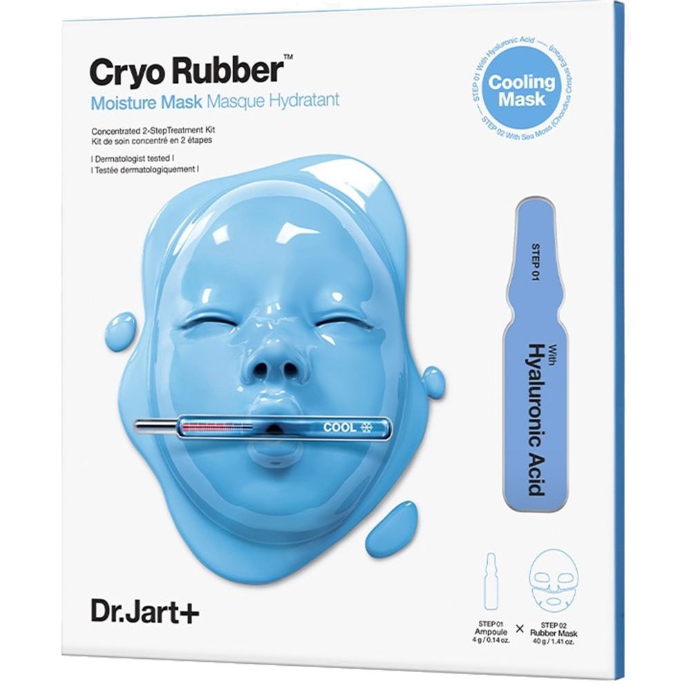 Dr. Jart+ Cryo Rubber – Mască de Față cu Acid Hialuronic pentru Hidratare, 4 gr x 40 gr